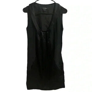 Laila Azhar Black 100% Silk Midi Dress Size 2